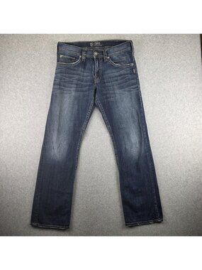 Silver Jeans Co ZAC Jeans Mens 32x34 Straight Leg Blue Medium Wash Stretch Denim